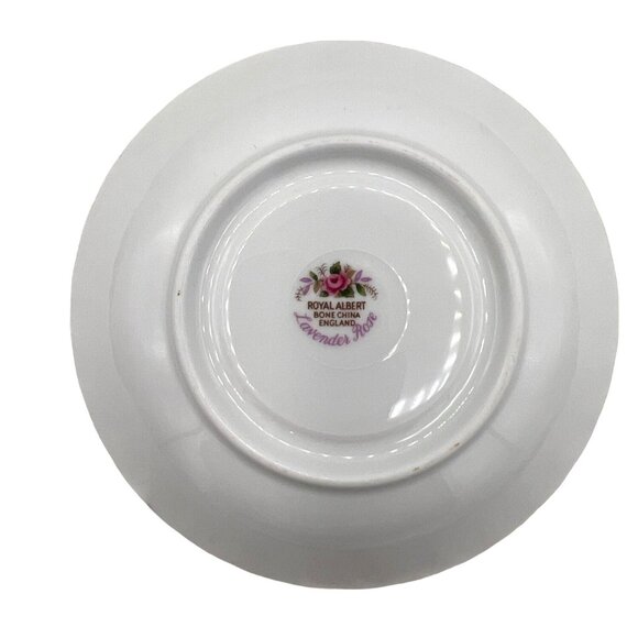 Royal Albert Lavender Rose Tea Cup Saucer Bone China Pink Green Floral Fluted - Picture 8 of 12